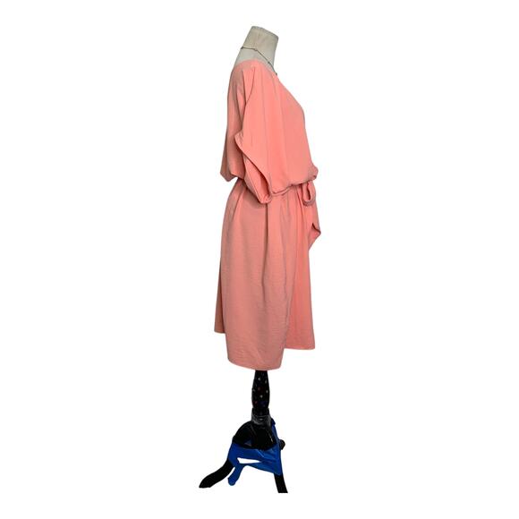 Savii Capri melon sunset short sleeves mini belted dress size 3X - Picture 9 of 11